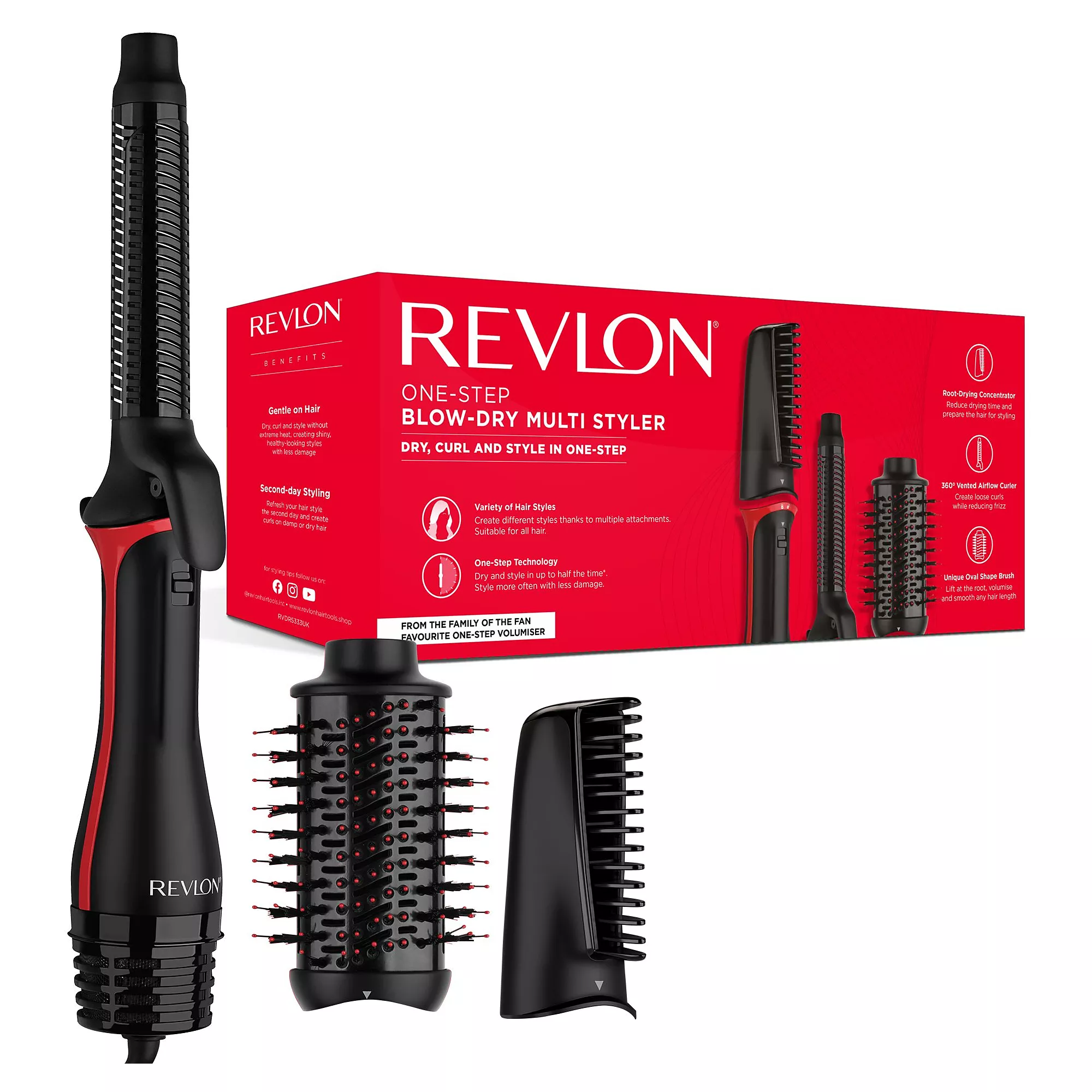 Revlon One-Step Blow-Dry Multi Styler - 3 in 1 Tool - Dry, curl and volumise