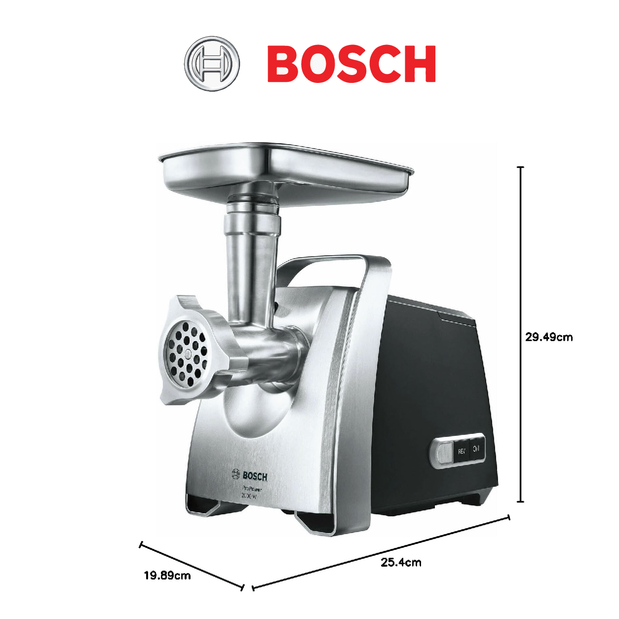 Bosch Hachoir à viande ProPower 2200 W Black MFW68680. - Image 7