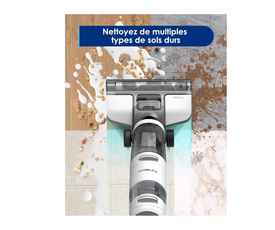 Tineco iFloor 3 Breeze Plus Aspirateur Laveur Sec Humide, Nettoyeur de Sol sans Fil et Serpillière Légère pour Nettoyer Les Sols Durs en Un Passage - Image 2