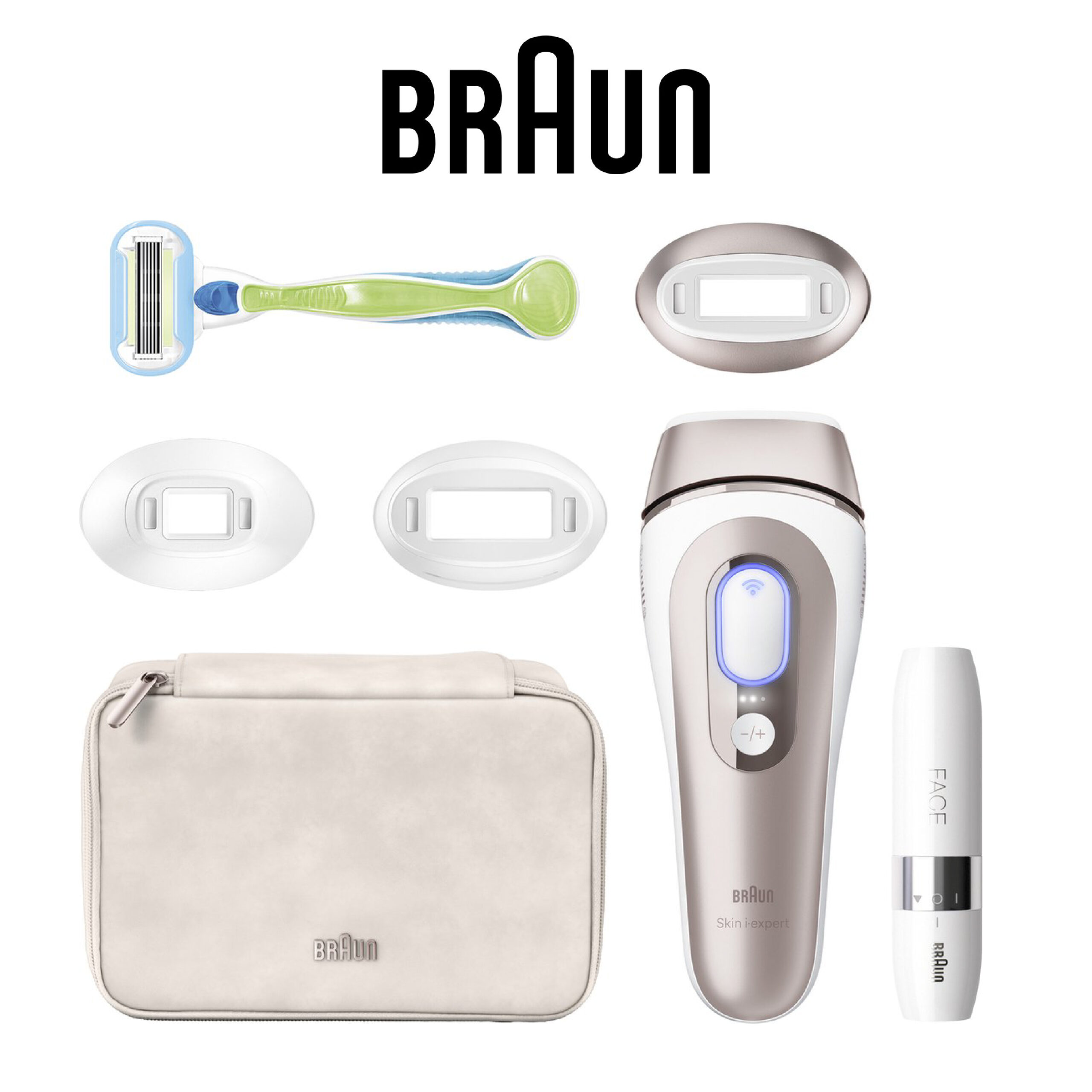 Braun Smart IPL - Skin i·expert - Épilation à domicile - Mallette - Système de rasage Venus - 3 Têtes - PL7249