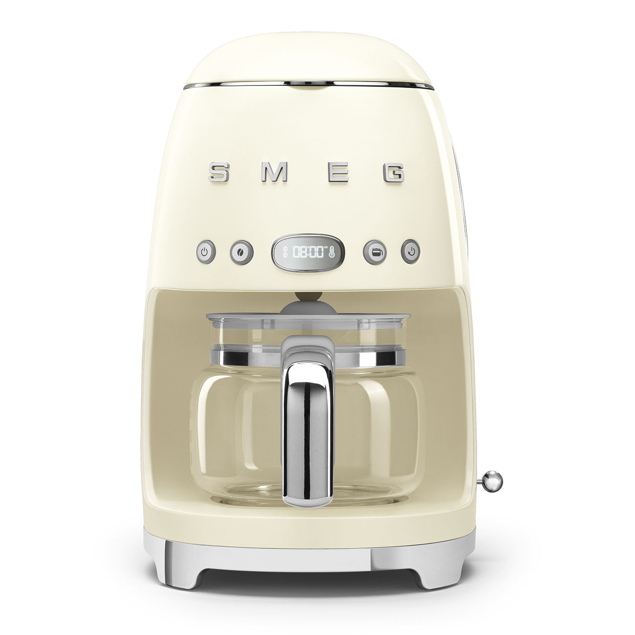 CAFETIERE SMEG A FILTER ANNEE 50 1050W/1.4 LT/10 TASSES/AFFICHEUR CREME DCF02CREU.
