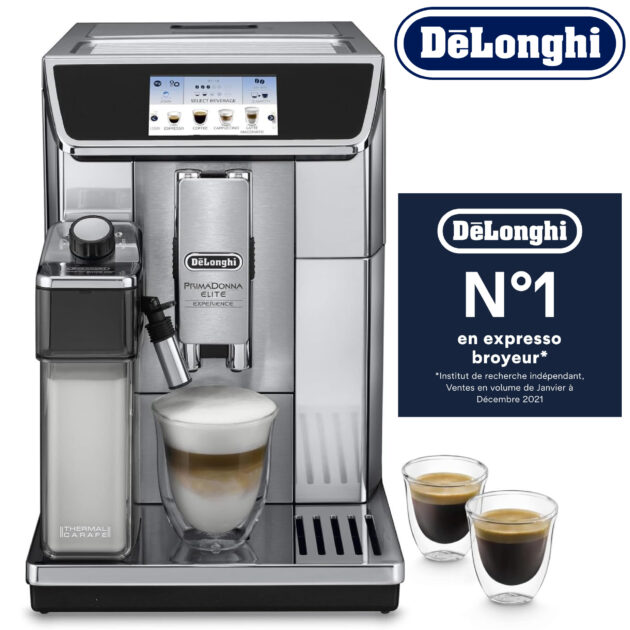 DeLonghi PrimaDonna Elite Experience ,Machine à Café Grain Automatique ECAM650.85.MS