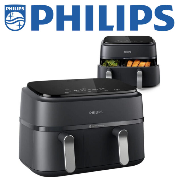 Philips Dual basket Airfryer - Cuisson saine, rapide et polyvalente, capacité de 9.7 litres