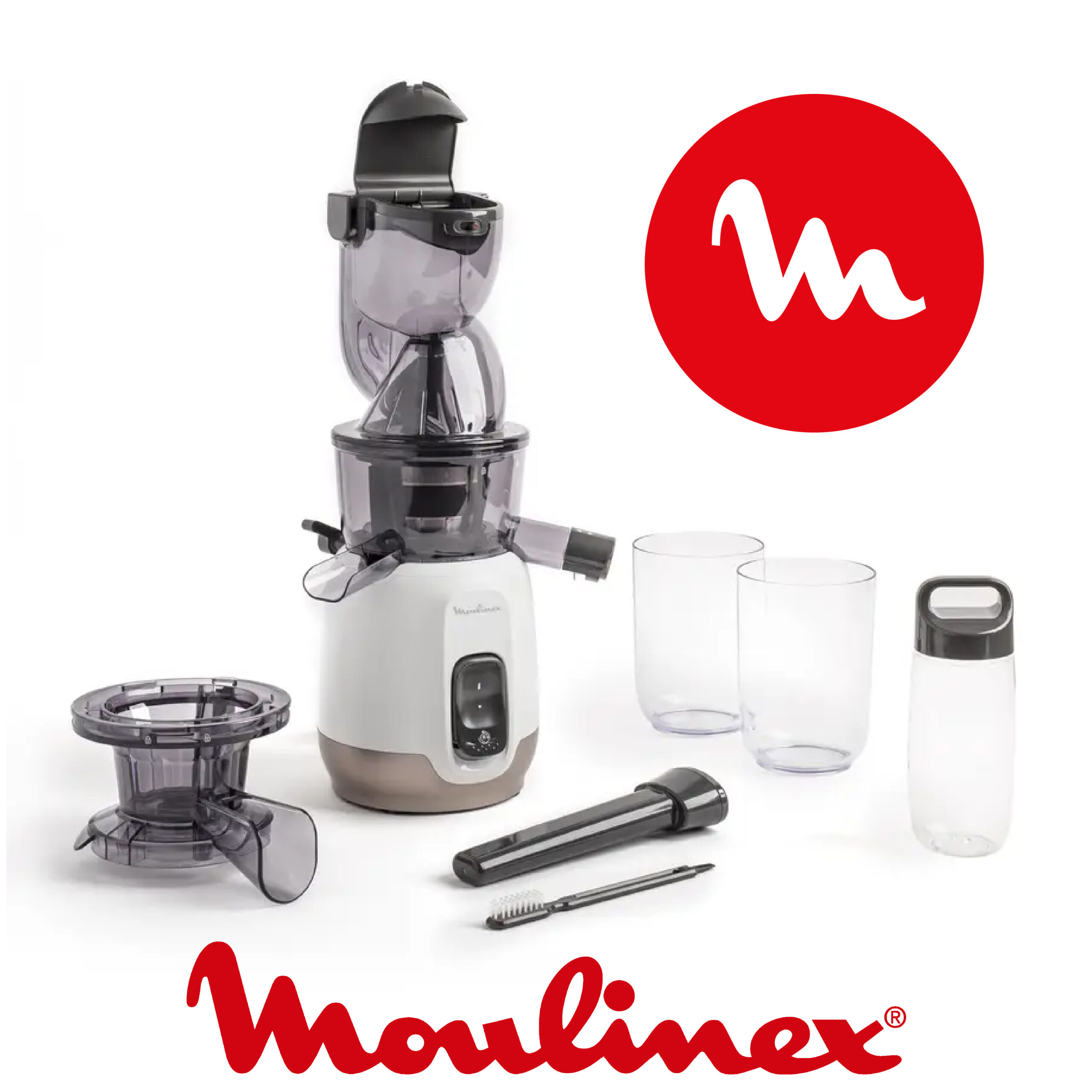 MOULINEX ULTRA JUICE EXTRACTEUR de jus à froid 2 filtres Gourde 600 mL Goulotte Extra-large 85 mm Programme automatique Easy Clean Extracteur de fruits et légumes entiers Silencieux 200W ZU600110 - Image 2