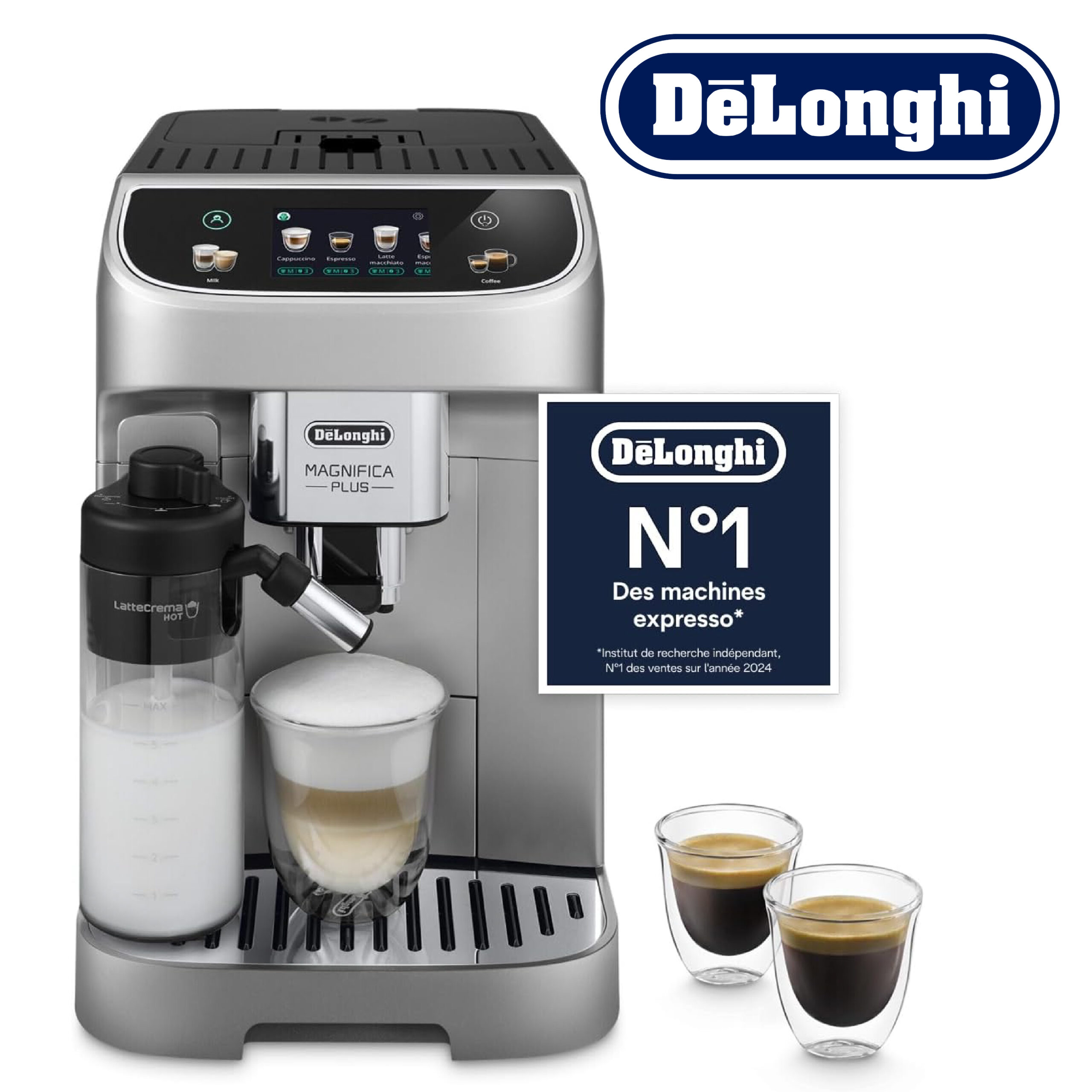 DeLonghi Magnifica Plus, Machine À Café Super automatique 18 boissons ECAM322.70.SB