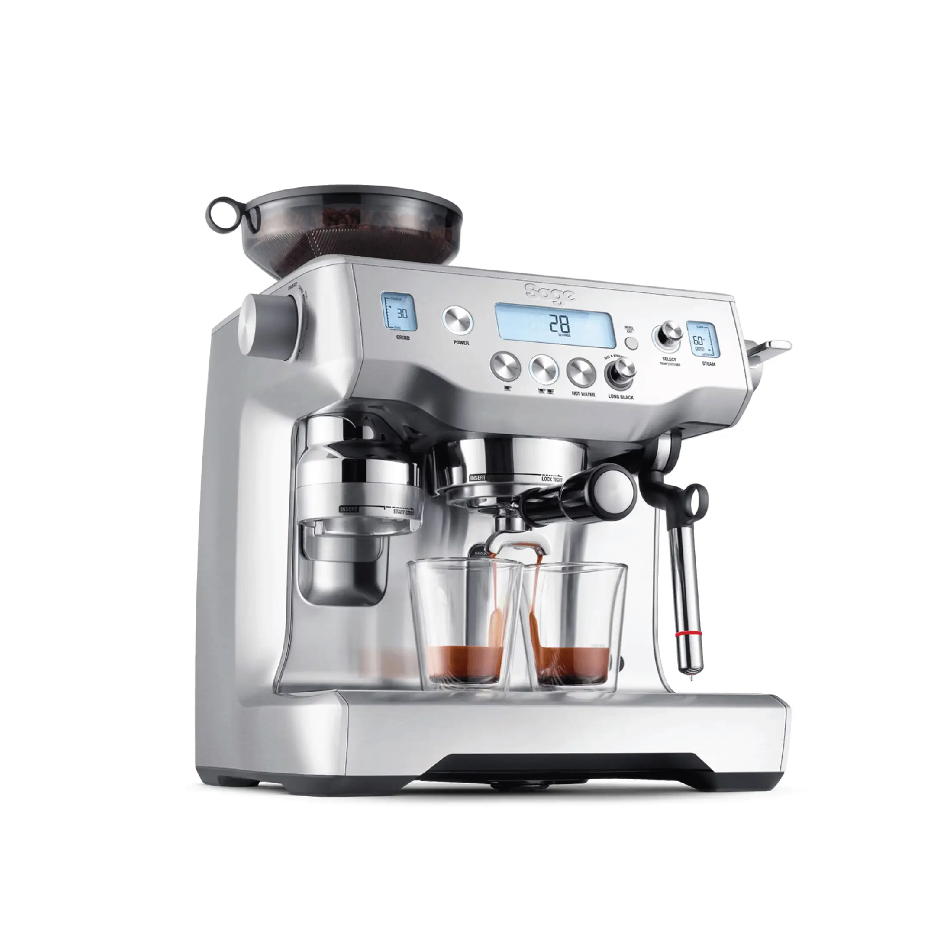 Sage - The Oracle - Machine à Café à Grain avec Mousseur à Lait Manuel et Automatique- Acier Inoxydable Brossé