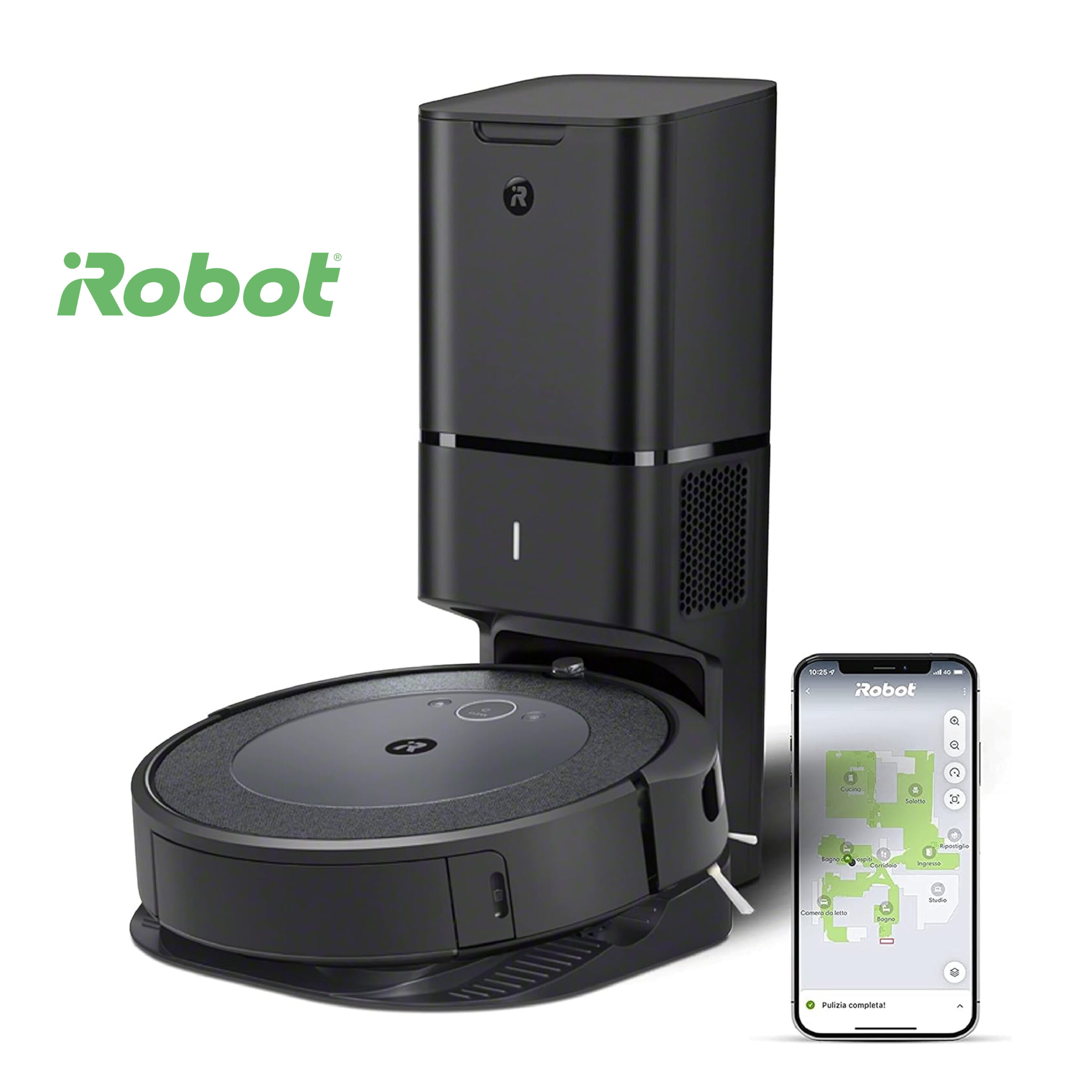 IRobot Roomba i3+ (i3554) - Aspirateur Robot connecté WiFi - Cartographie Intelligente - Nettoyage par pièce avec système d'autovidage - 2 extracteurs en Caoutchouc multisurfaces - Idéal pour Animaux