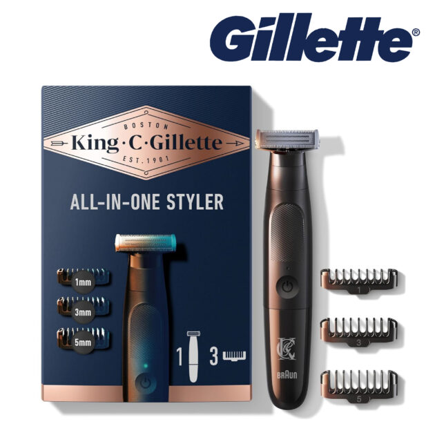 King C. Gillette Tondeuse Polyvalente Sans Fil – Pour une Barbe Parfaitement Maîtrisée
