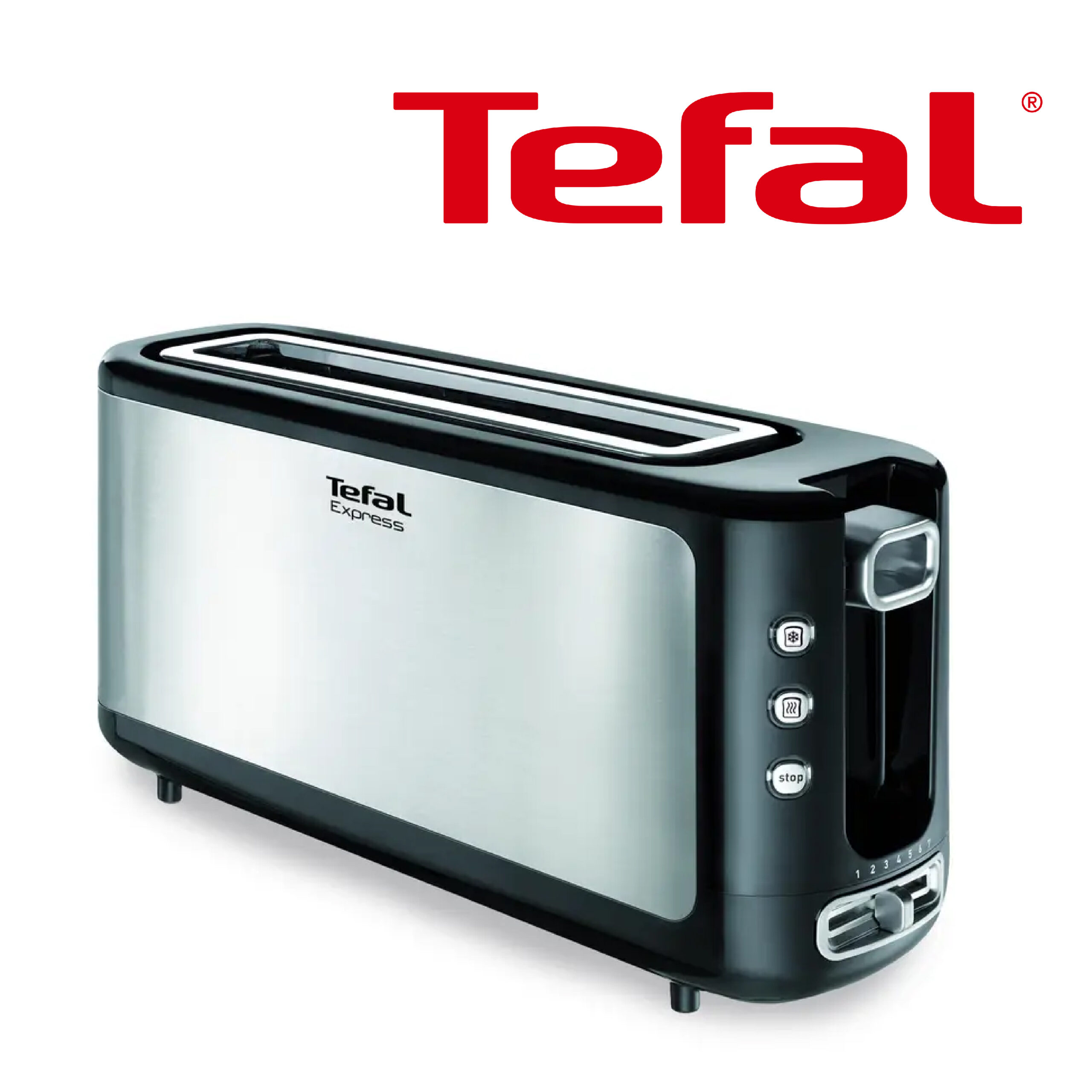Tefal Grille-Pain Express Inox Noir Ref: TL365ETR