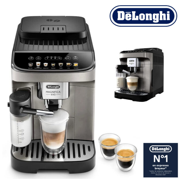 DeLonghi Magnifica Evo , Cafetière Automatique avec Mousseur de Lait, 7 Recettes ECAM290.81.TB ( ء18مليون و500 ألف )
