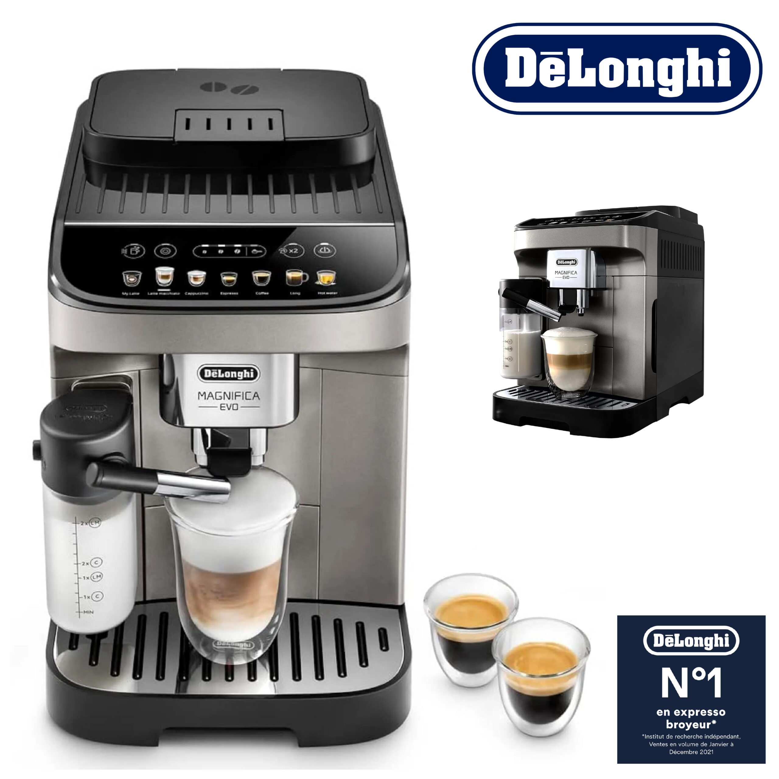 DeLonghi Magnifica Evo , Cafetière Automatique avec Mousseur de Lait, 7 Recettes ECAM290.81.TB ( ء18مليون و500 ألف )
