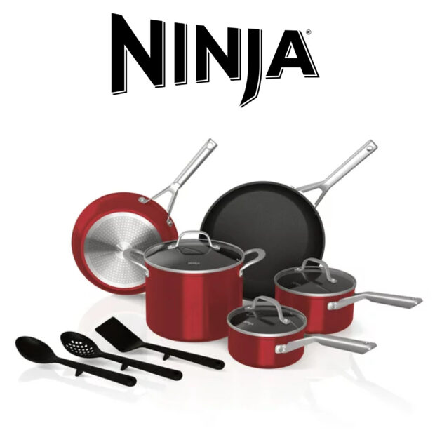 Ninja Foodi NeverStick 11-Piece Cookware Set, Guaranteed To Never Stick, C19600