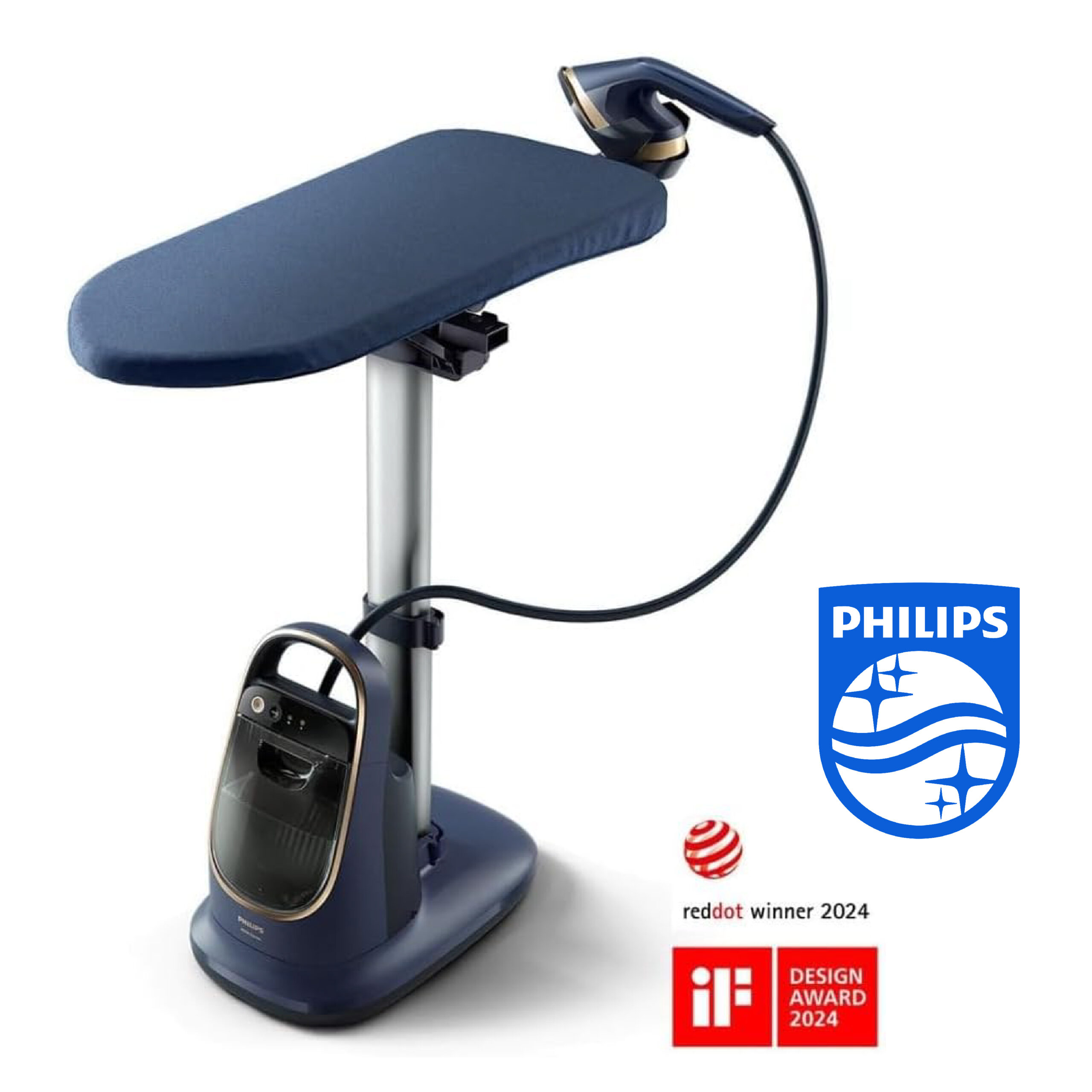 Philips Série 8500 Solution de repassage Tout-en-Un-Planche multi-angle, Technologie anti-brûlure, Socle amovible, Double technologie de chauffage, Élimine 99,9% des bactéries et acariens*(AIS8530/20)