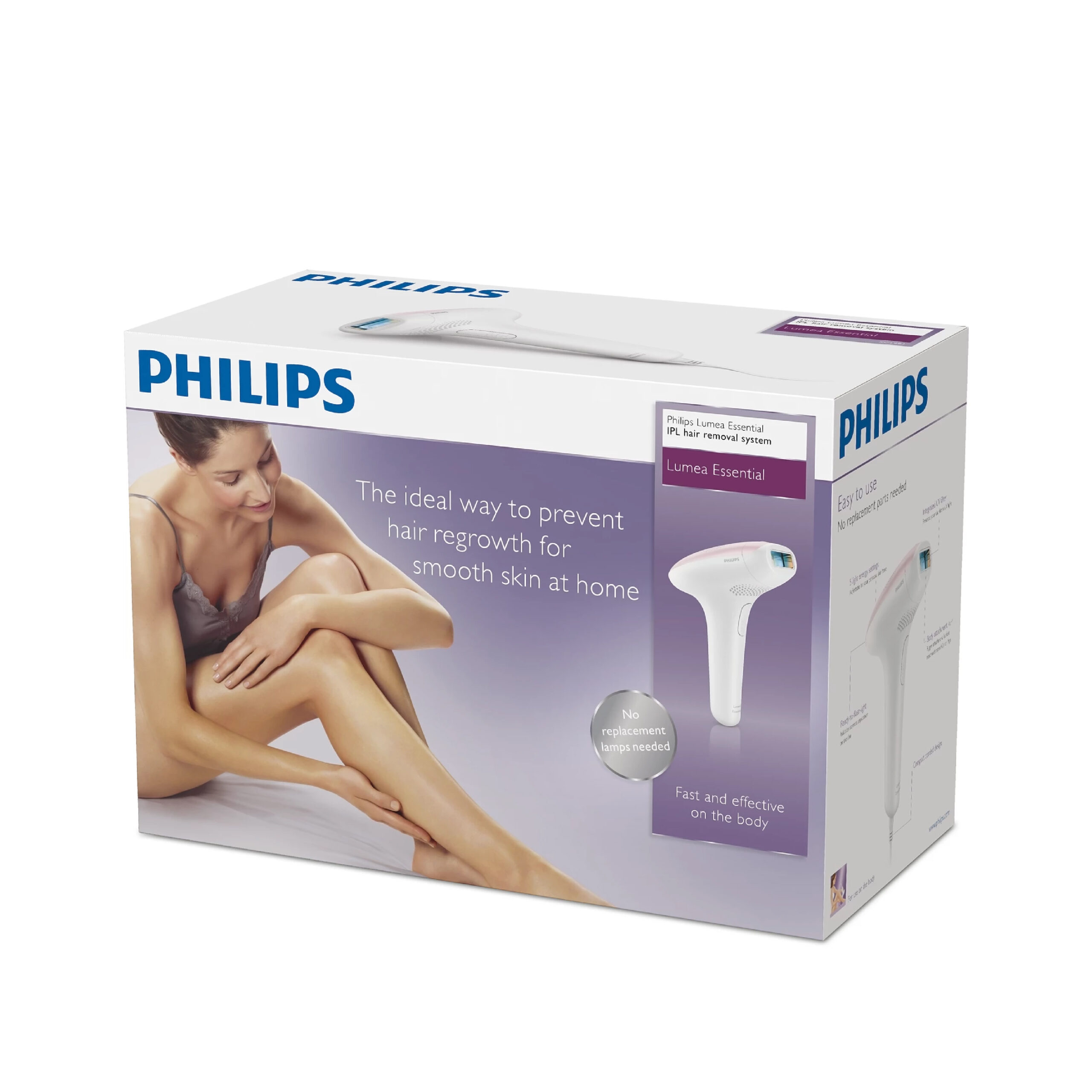 Système d'épilation Philips Lumea Essential IPL SC1991/00 - Épilation légère (rose, blanc, lumière pulsée intense (IPL), 5 J/cm², 8 min, 1 min, 4 min) - Image 7