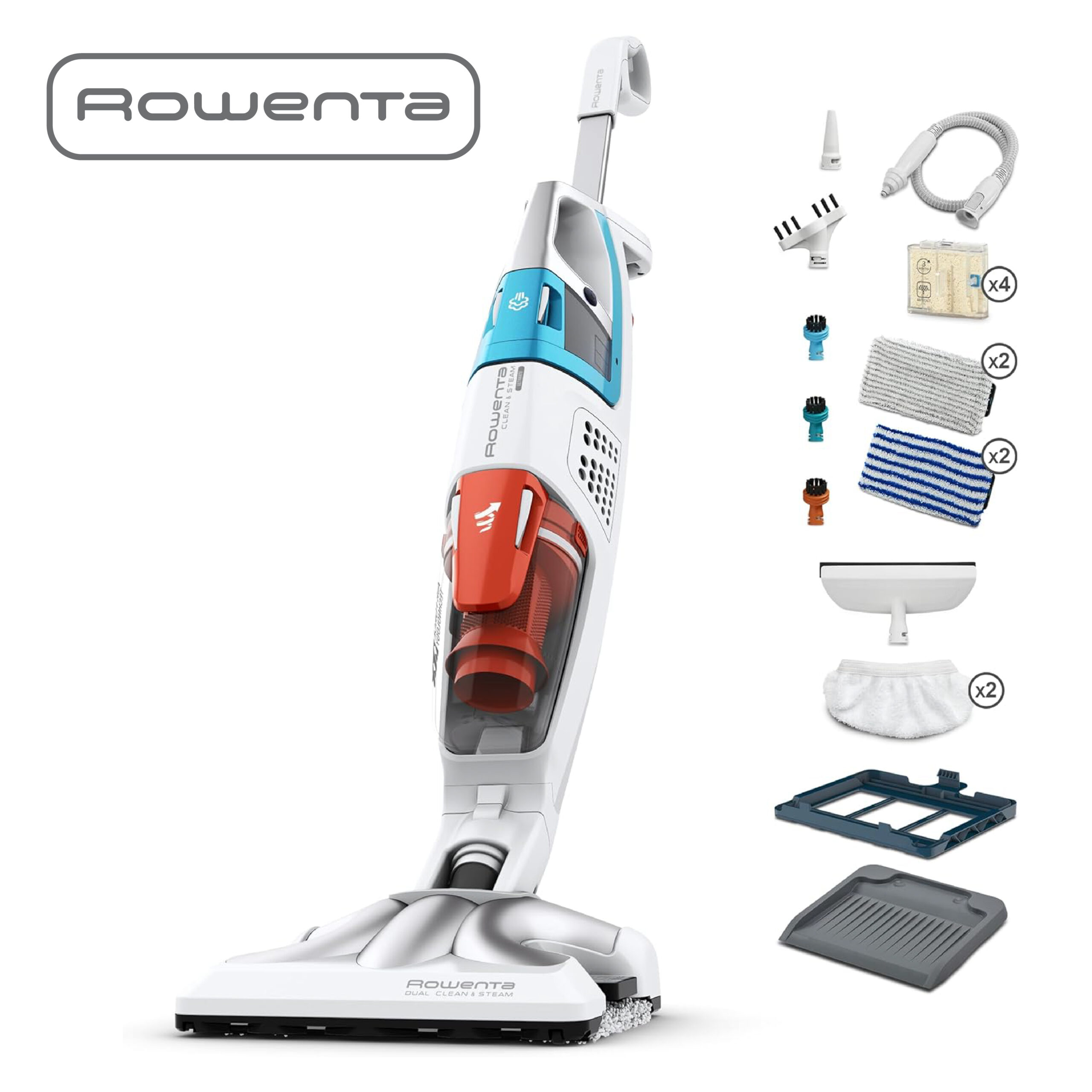 Aspirateur nettoyeur vapeur Rowenta 2-en-1 - RY8561WH