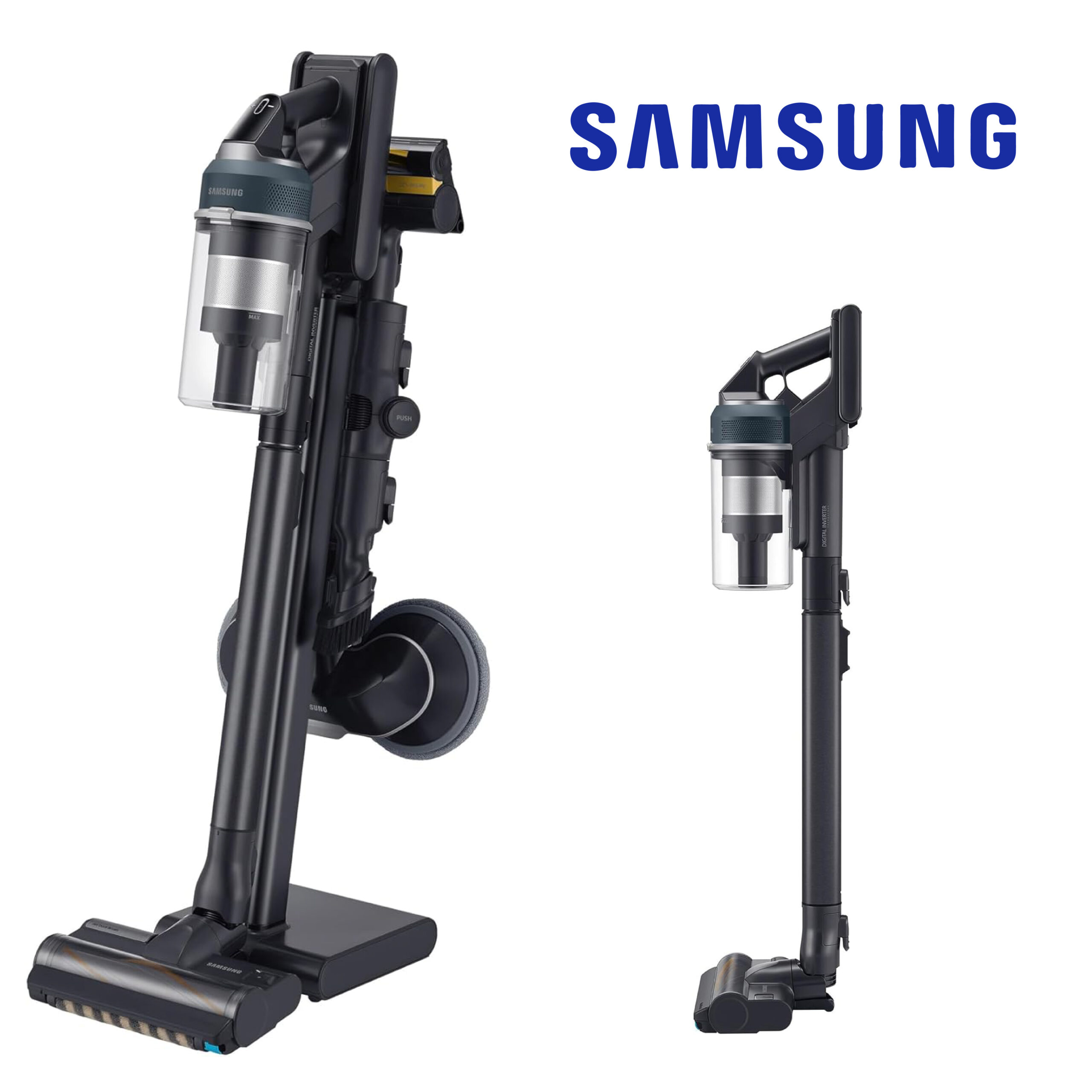 Samsung Jet 95 Pro 210W Cordless Stick Vacuum Cleaner with Pet Tool+ & spray spinning sweeper, Powerful cleaning, 60 mins Run time, Light weight design, VS20C9547TB/EU
