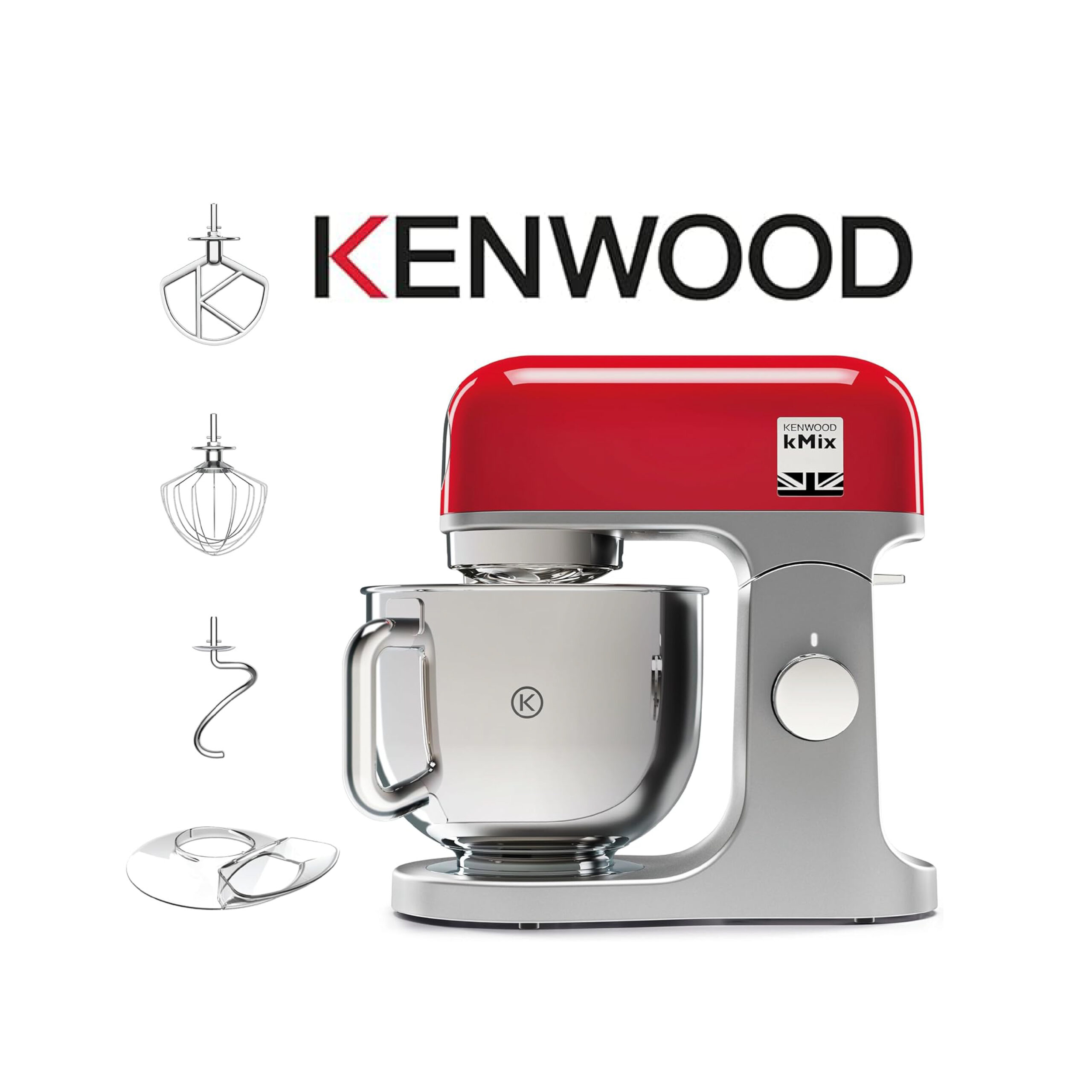 KENWOOD Robot Pâtissier Multifonction kMix 5L- 1000W - KMX750RD - Rouge