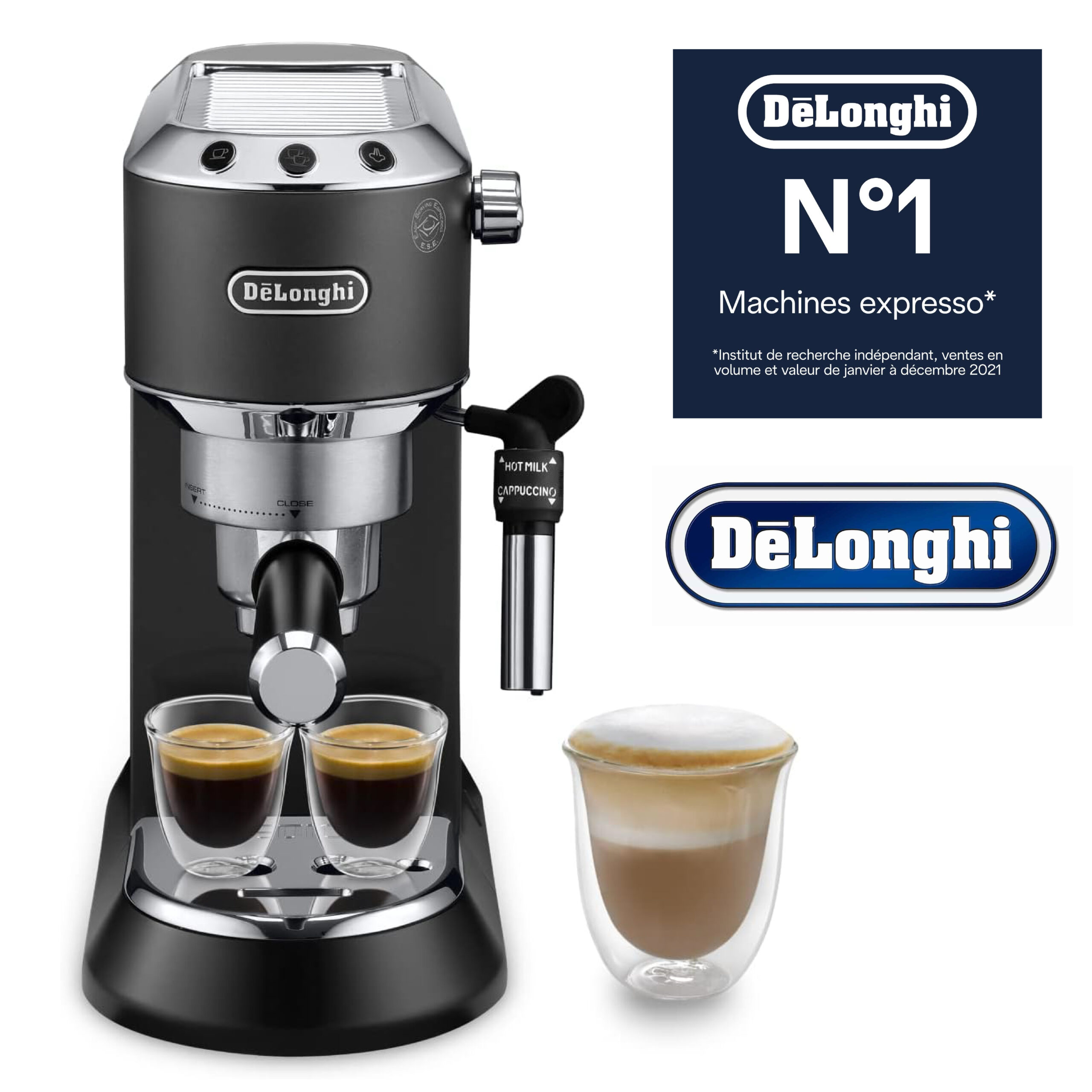MACHINE A CAFE DELONGHI DEDICA STYLE NOIR EC695.BK.