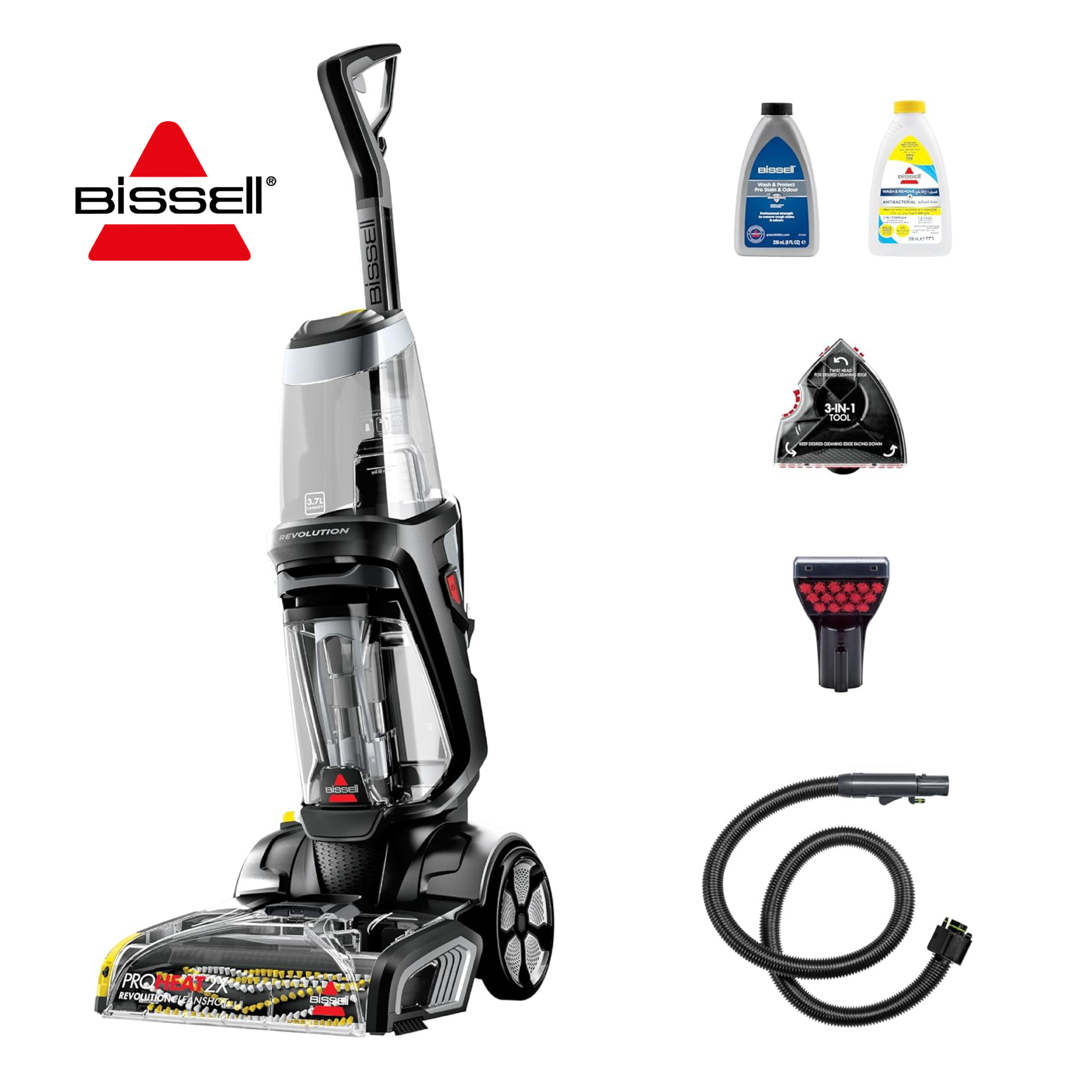 BISSELL ProHeat 2x Revolution, Nettoyeur de tapis, Enlève la saleté et les taches profondes ref: 2066E