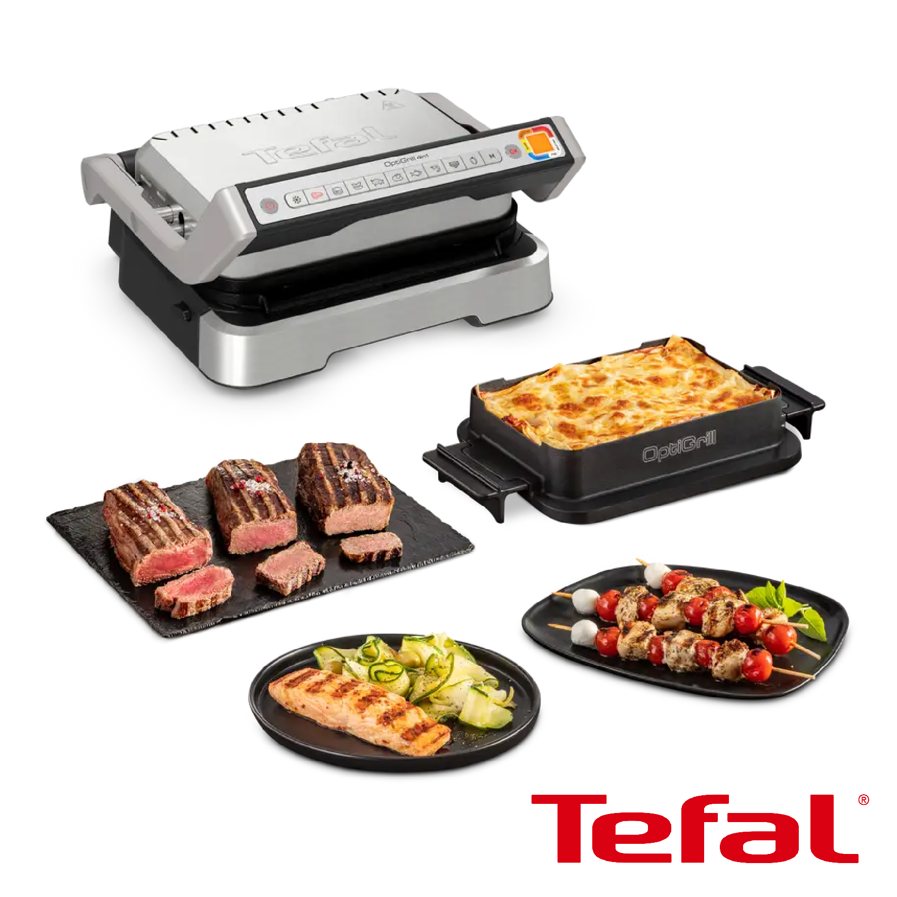 TEFAL OptiGrill 4-en-1 Grill & Barbecue intelligent -9 programmes GC774D10