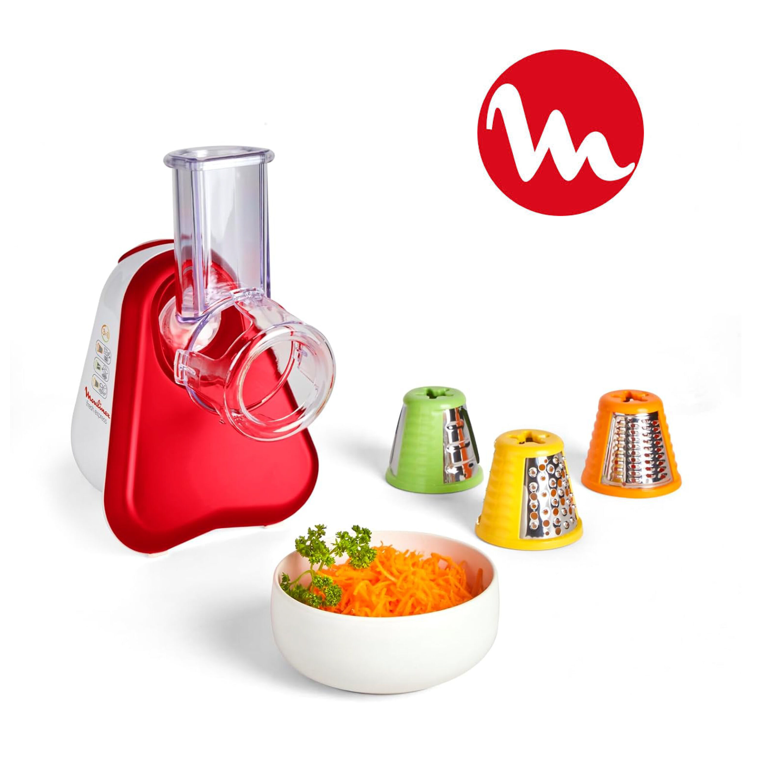 Moulinex Découpe-légumes électrique, Râpe 3en1 Ref: DJ753510